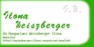ilona weiszberger business card